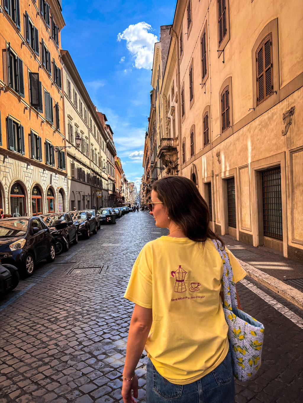 Oversized-Shirt "Ci prendiamo un caffè?"