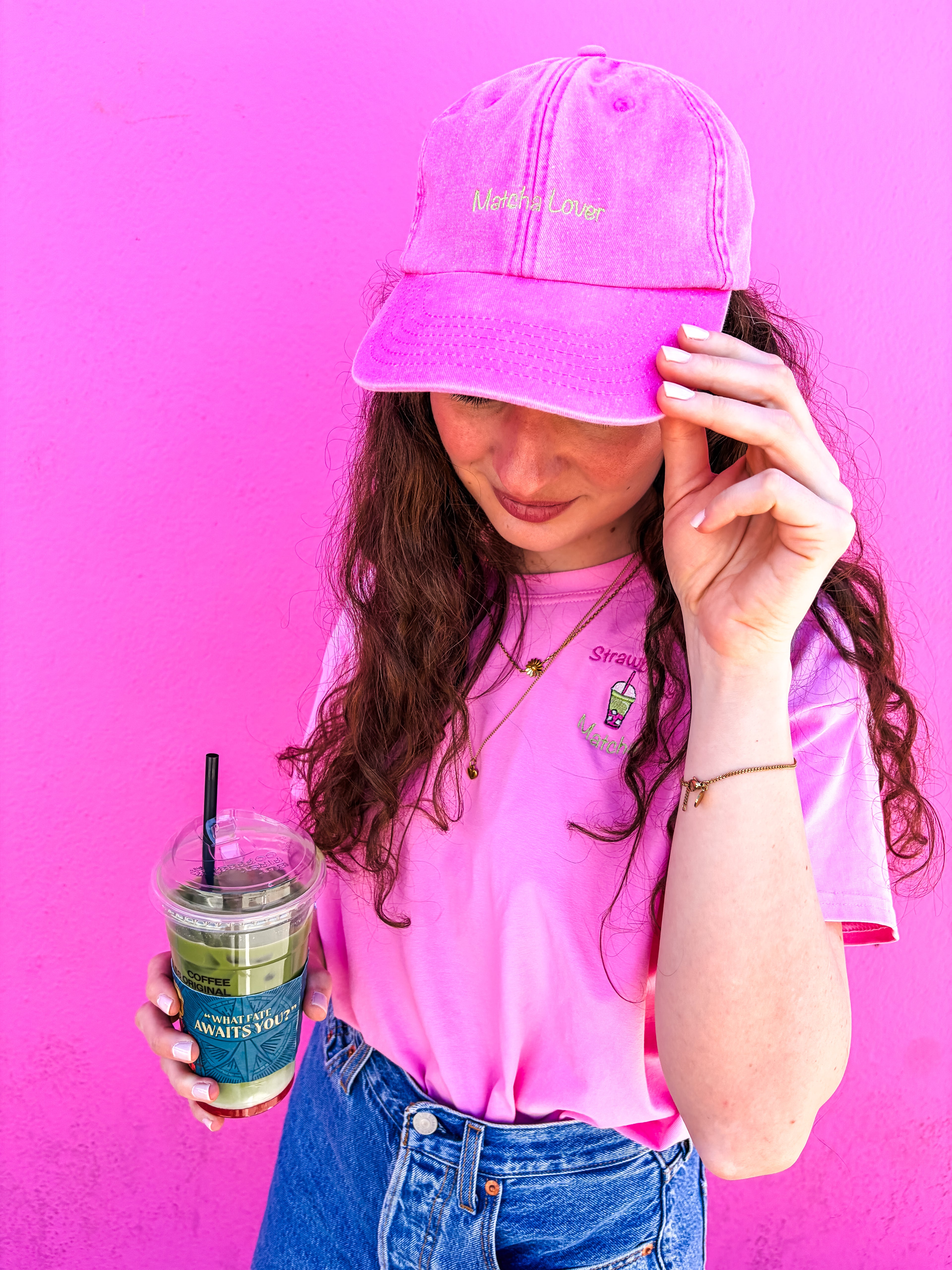 Oversized-Shirt "Strawberry Matcha"