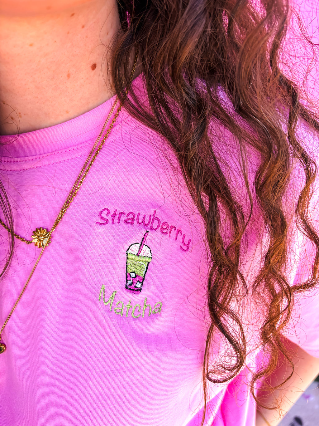 Oversized-Shirt "Strawberry Matcha"